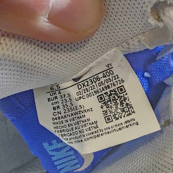 Nike Air Force 1 Low Los Angeles "Anniversary Edition" Blue Canvas W 6.5 Retro - Picture 3 of 10